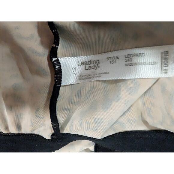 LEADING LADY Plus Size Bra 48DD 48 DD Leopard Spot Front Close Wireless Bralette - Picture 4 of 5